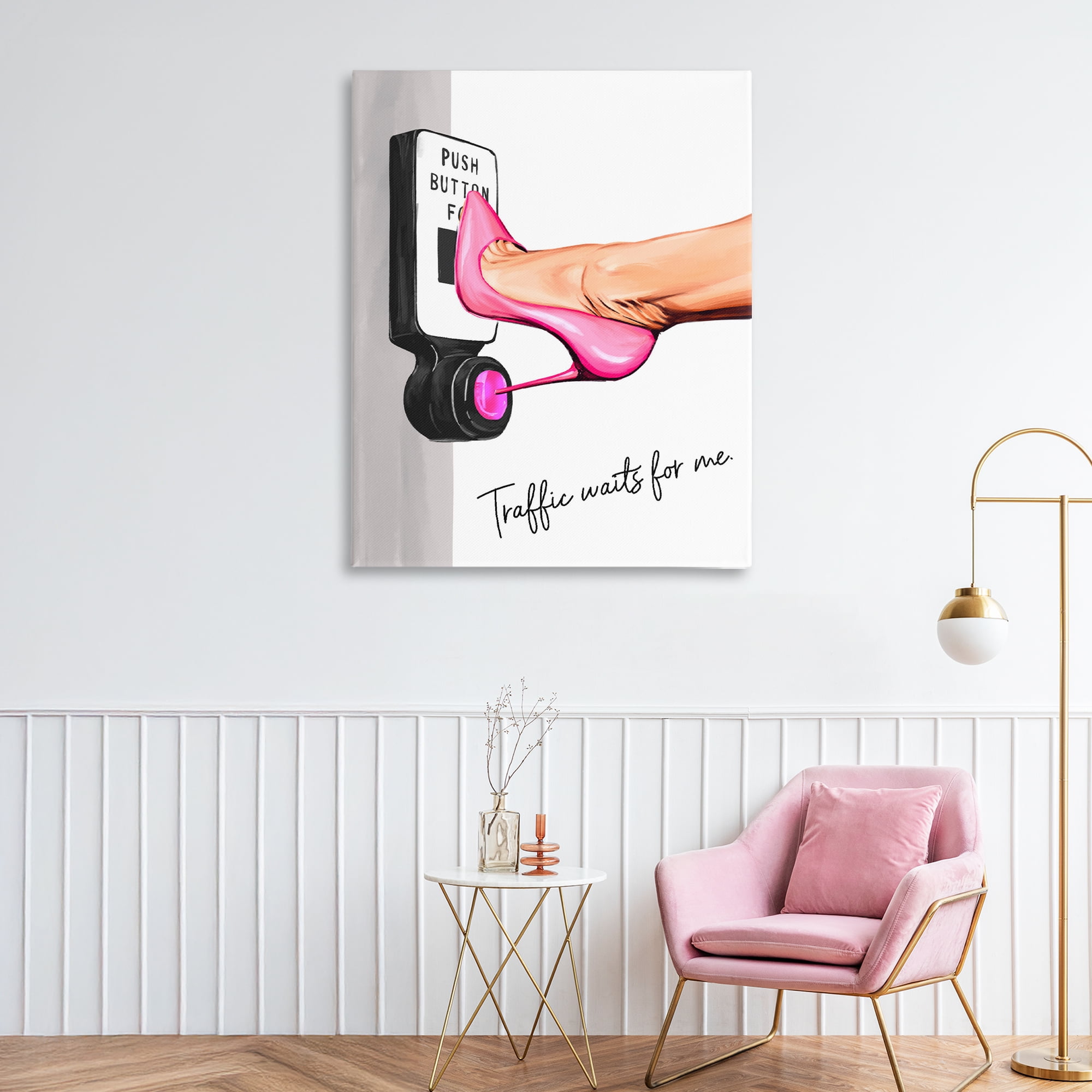 Traffic Waits for Me Heels Canvas Wall Art, design by Ziwei Li