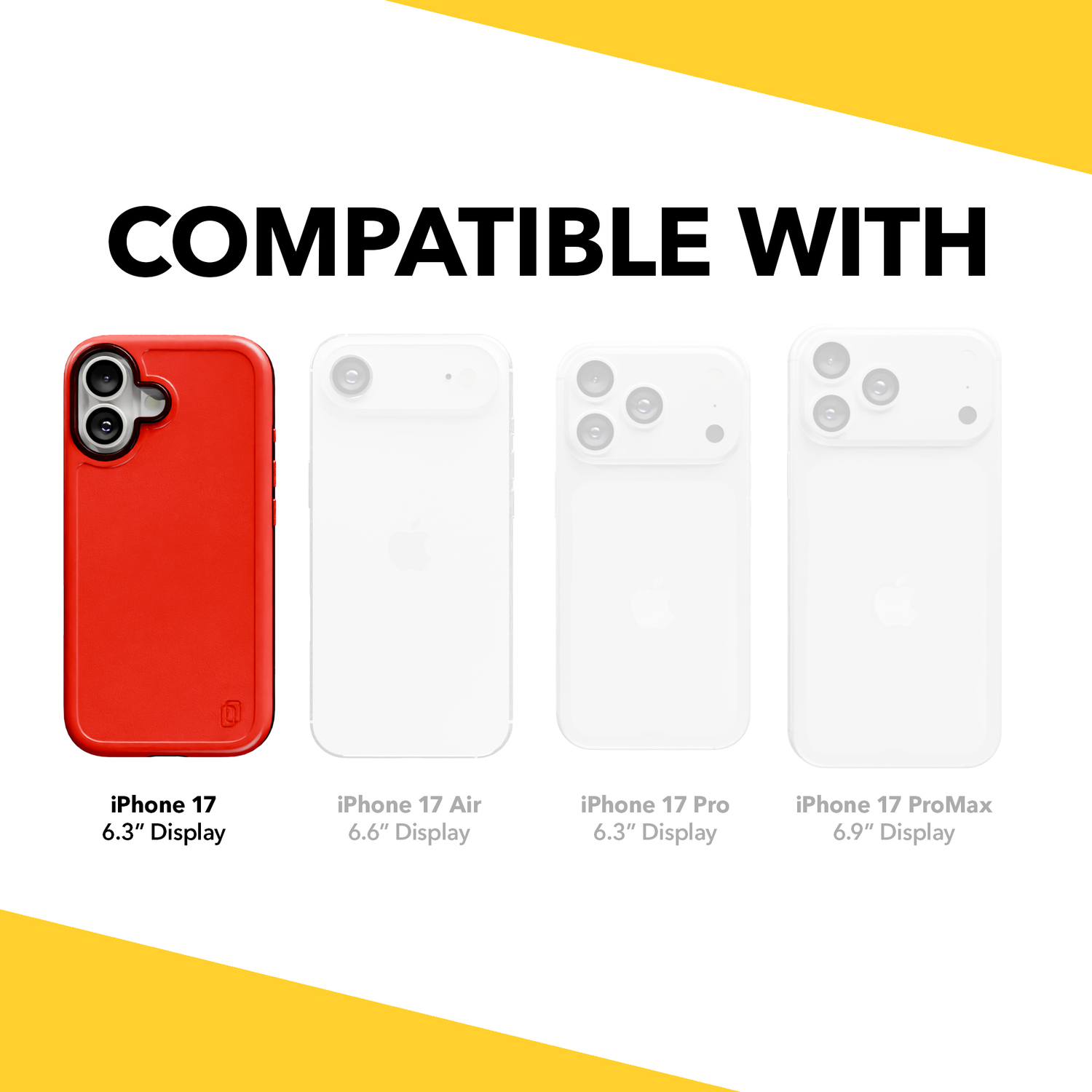 cellhelmet Fortitude Series MagSafe Compatible Hard Shell Back Cover Cell Phone Case for Apple iPhone 17 , Chili Pepper