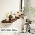 thumbnail image 6 of 16 Inch Floating Shelves - Deep Rustic Wooden Wall Shelves - Extra Deeper & Thicker Wall Mounted Storage Shelf for Bedroom, Kitchen, Farmhouse - 2 Pack, Rustic Brown, 6 of 14