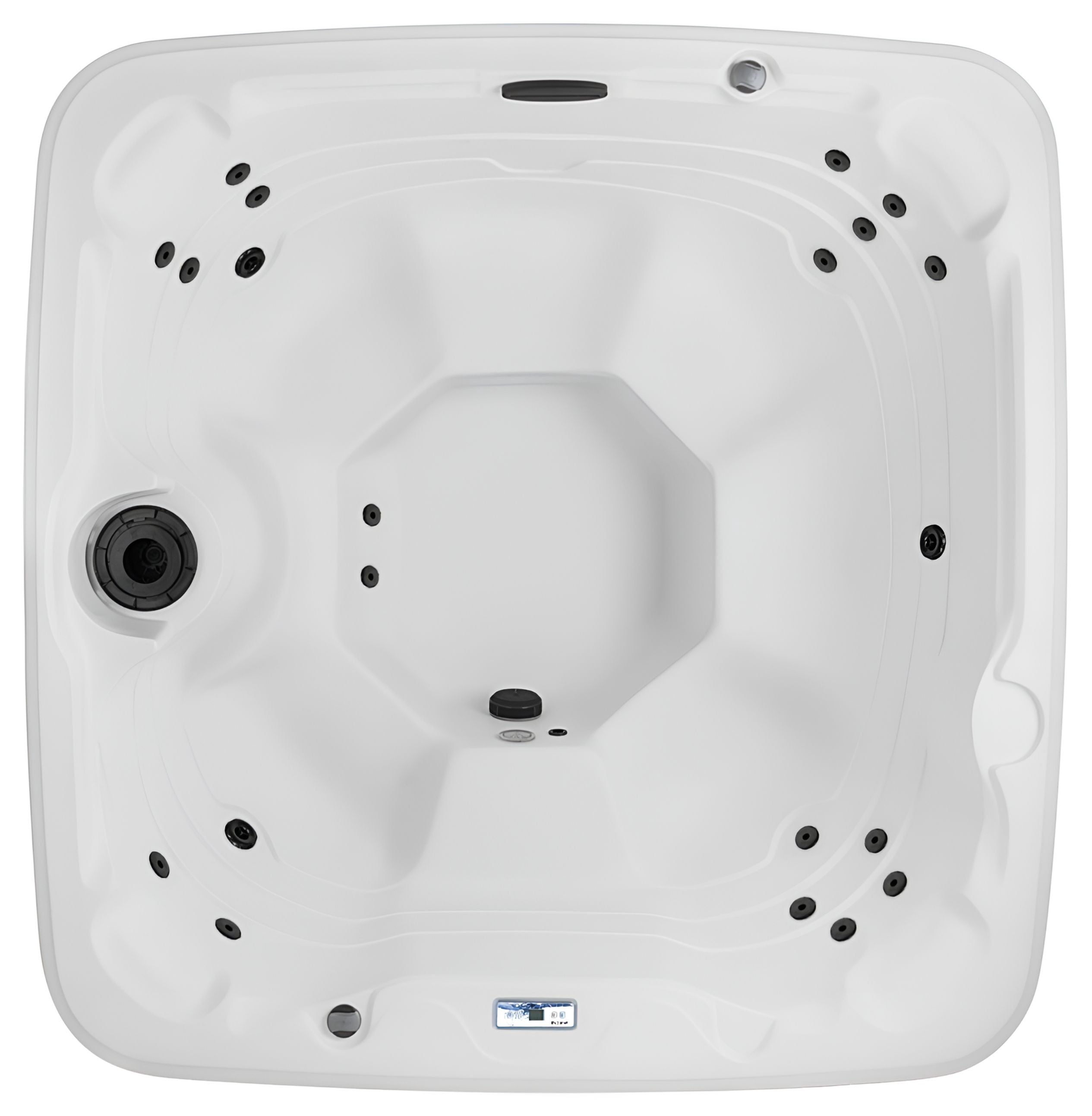 Lifesmart LS450DX™ 7-Person 22-Jet Plug & Play Outdoor Spa, Arctic White/Espresso Brown