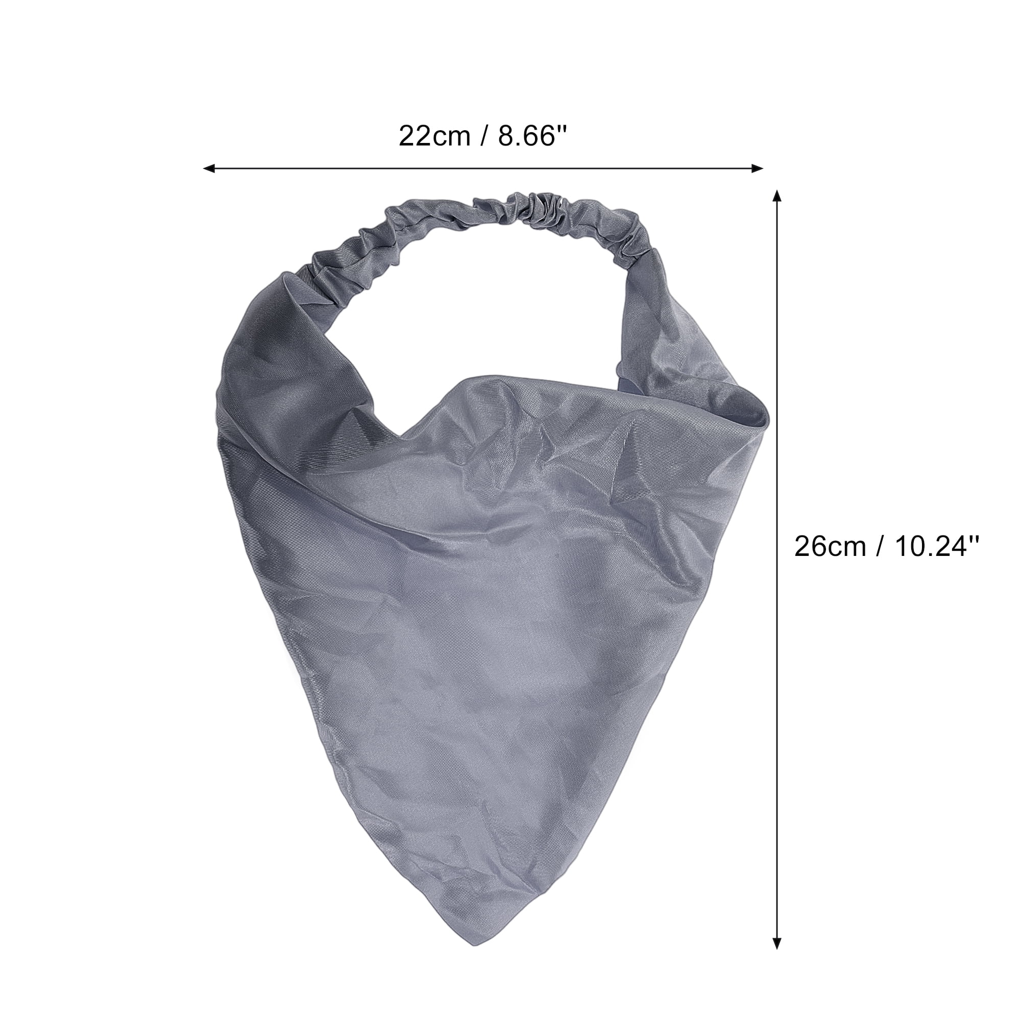 Unique Bargains 1pc Fashion Satin Headwrap for Everyday Use Dark Gray
