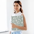 thumbnail image 5 of Haosy Hardcover 3 Ring Binder 1.5 Inch Ring Decorative Binder Organizer for Home School Office, Sage Green White Flower, 5 of 10