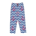 thumbnail image 4 of Xecao Nautical Anchors Women's Straight Lounge Pajama Pants: The Epitome of Relaxed Sleepwear, 4 of 9