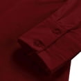 thumbnail image 3 of APEXFWDT Women's Oversized Boyfriend Shirt Casual Button Down Loose Long Sleeve Shirt Mini Dresses Tunic Top,XXL,Wine, 3 of 6