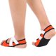 thumbnail image 4 of Calcetines antideslizantes de punta abierta para entrenamiento de baile, pilates y barra, color naranja, para mujer, 4 of 8