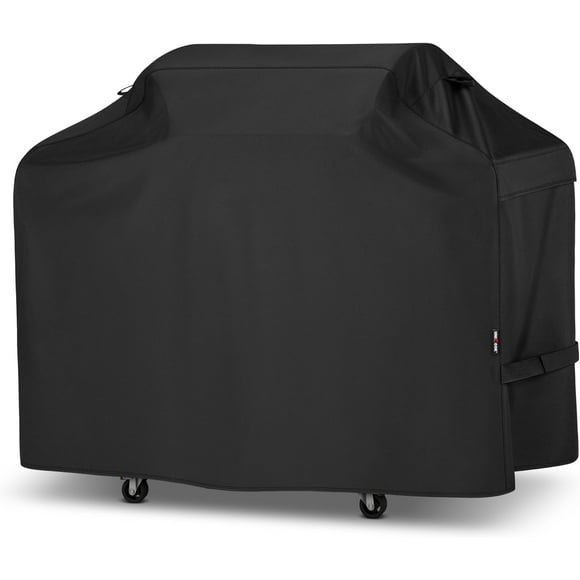 Grill Cover 70 Inch for Outdoor Grill, Large BBQ Cover with Side Handles and Air Vents, Heavy Duty Waterproof, Fade Resistant, Compatible with Weber Charbroil Nexgrill Kenmore BBQs, Black