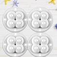thumbnail image 4 of JShteea 4 Uds. Mini Ruedas Giratorias Sin Ruido Ruedas Pequeñas Autoadhesivas (perla Pegamento Blanco), 4 of 5