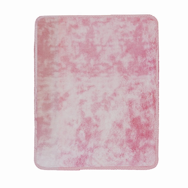 Tapete Decorativo Afelpado Motley 1.80mx1.20m de Fibra Larga Ultra Suave y Caliente Ideal para Sala recamara ilios innova Rosa