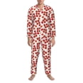 thumbnail image 3 of Lsque Tomato Pattern Long Sleeve Pajama Set for Men - Soft 2-Piece Sleepwear and Loungewear Set with Pockets, Comfy Nightwear-X-Large, 3 of 7