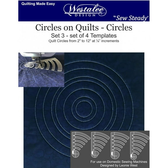 Westalee Circles on Quilts Template Set (4pc)