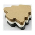 thumbnail image 6 of KALLORY 100Pcs Kraft Paper Christmas Tags White Blank for Craft Enthusiasts and Event Organizers Brown, 6 of 8
