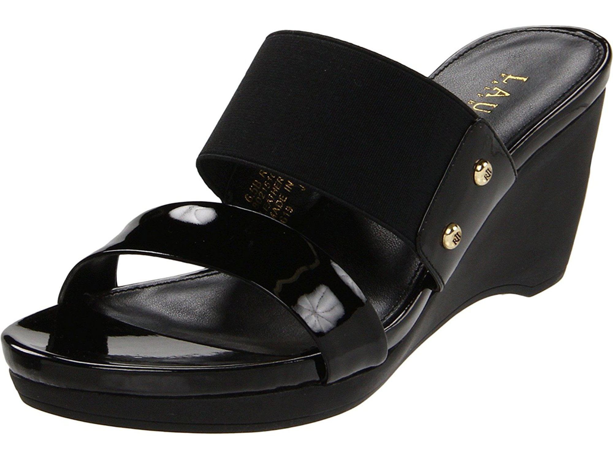 Ralph Lauren Womens Rhianna Leather Open Toe Casual Slide Sandals ...