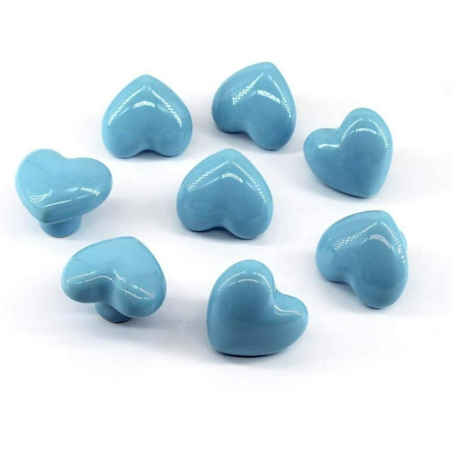 8 piezas de manija para muebles (azul), perilla de puerta de cerámica de 40 mm con tornillos, perilla de cajón rosa, perillas de puerta de gabinete modernas para cocinas de baño JM