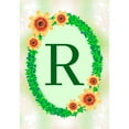 thumbnail image 2 of America Forever Spring Monogram Garden Flag Letter R 12.5 x 18 inches Double Sided Vertical Outdoor, Yard, Lawn, Beautiful Flowers, Green Ivy, Floral Wreath, Summer Flower Garden Flag, 2 of 5