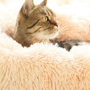 Self-Warming, Luxury Fluffy, Round Cuddler, Plush Pet Calming Bed