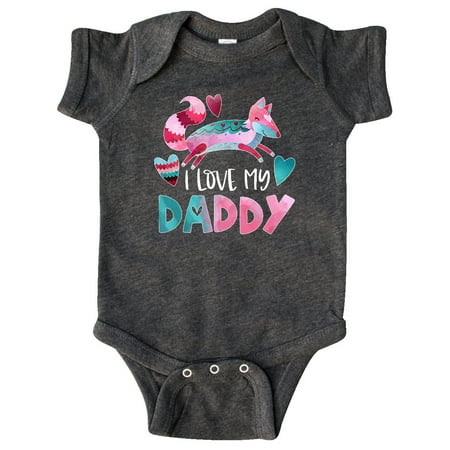 

Inktastic I Love My Daddy Pink and Blue Fox with Hearts Gift Baby Boy or Baby Girl Bodysuit