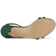 thumbnail image 5 of Sandalias De Correa De Tobillo Zapatos Tacón Bajo De Aguja Para Mujeres Verde 36, 5 of 6