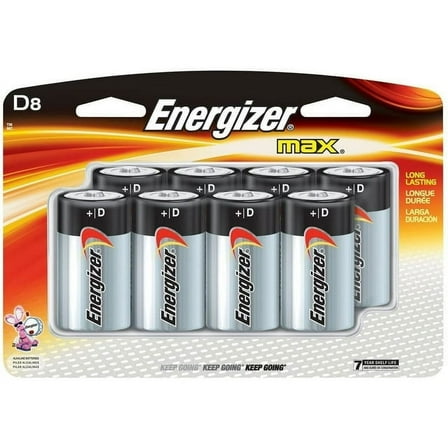 Energizer Max Alkaline D Batteries - 8 ct