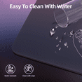 thumbnail image 2 of ATTACK SHARK CM05 Glass Gaming Mouse Pad,17.7x15.7  in Tempered Glass Hard Large Mouse Mat with Nano-Textured Surface, Non-Slip PU Leather Base,9H Scratch Resistant for FPS &PC Gaming Black Wave, 2 of 8