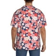 thumbnail image 3 of Kdxio Men'S Hawaiian Shirt For Men Short Sleeve Shirt Japanese Cherry Blossoms Summer Casual Holiday Beach Button Down T-Shirts, 3 of 5