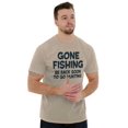 thumbnail image 5 of Funny Dad Gone Fishing Hunting Season Men's Graphic T Shirt Tees Brisco Brands S, 5 of 5