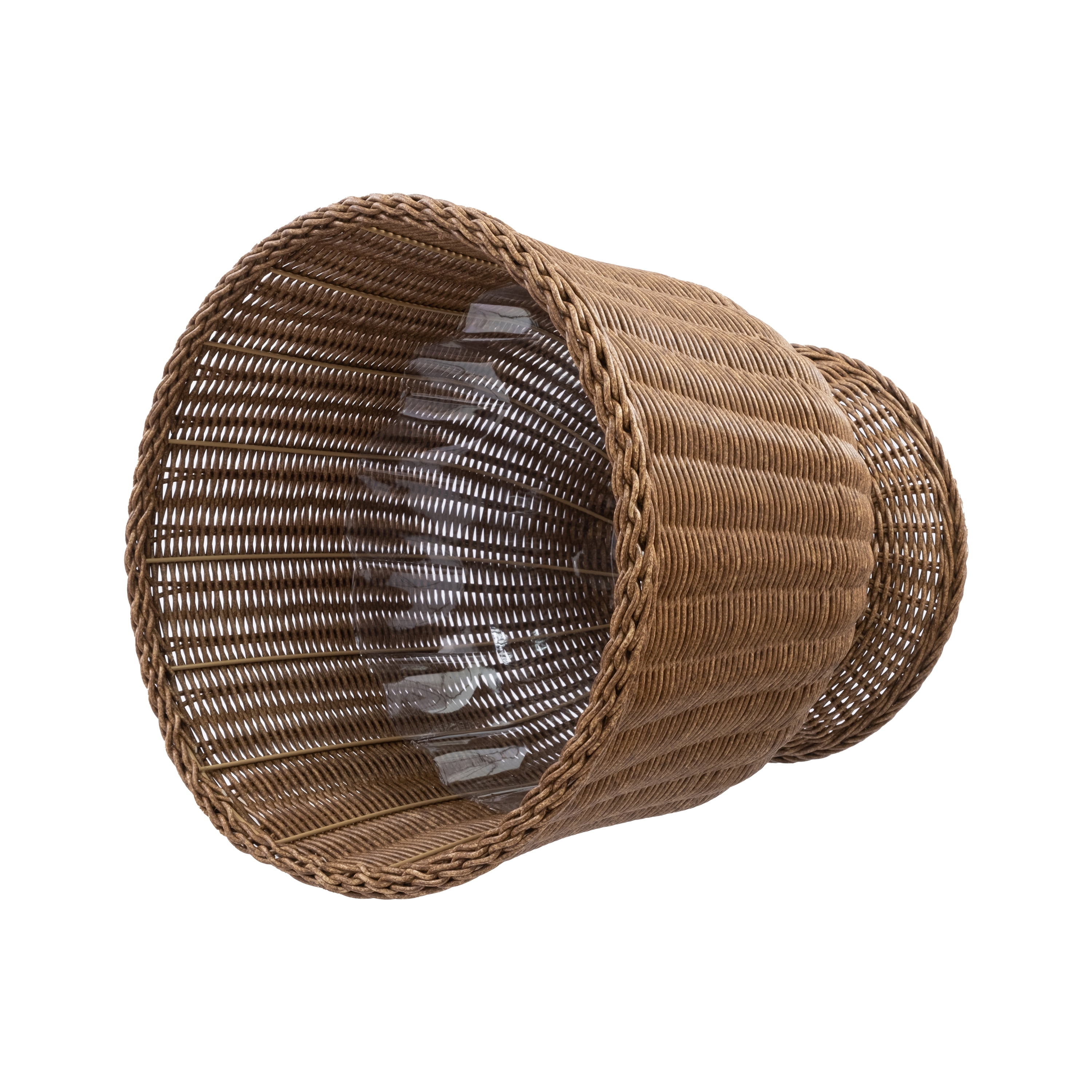 16 inch Brown Woven Resin Urn Planter