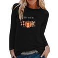 thumbnail image 2 of Brilliant Womens Round Neck T Shirts Womens Winter Shirts Round Neck Long Sleeve Tops Printed Regular Blouse Clearance Clothes under $5.00, 2 of 6