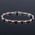 thumbnail image 6 of Pink Cubic Zircon Thin Charm Link Bracelet for Women CZ Fashion Party Jewellery, 6 of 9