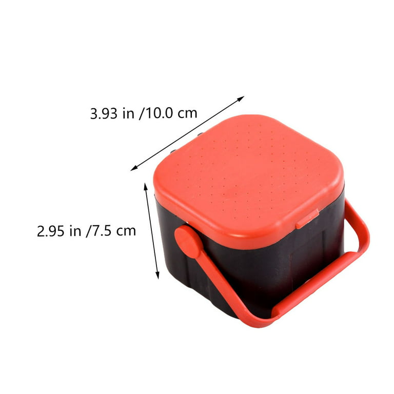 Vintage Pocket Mirror Live Lures Bucket 2 Pcs Worm Box Portable Thicken  Fishing Worms Container Tool Baby