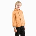 thumbnail image 2 of zuwimk Girls Rain Jacket Lightweight 𝖶aterproof Hooded Cotton Lined Raincoat Windbreaker Kids Outdoor Water 𝖱esistant Windproof Spring Fall Rain Wear(4-5 Years,Orange), 2 of 4