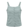 thumbnail image 5 of Womens Vest Top Trendy Button Up Tank Tops Asymmetrical Y2k Going Out Top Light Blue XL, 5 of 5