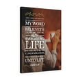 thumbnail image 4 of Scripture Walls John 5:24 Believeth On Him Bible Verse Canvas Christian Wall Art Ready to Hang Unframed, 4 of 9
