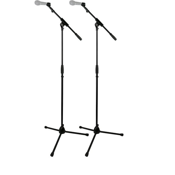 Gearlux Tripod Boom Microphone Stand with Tripod Base, Adjustable Height up to 60 Inches - 2-Pack