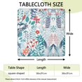 thumbnail image 2 of Pioneer Flower Floral Print Pattern Square Fitted Tablecloth with Elastic Edge,Square Table Cover,Washable Elastic Table Cover for Home Kitchen Party Decor 36"x36", 2 of 6