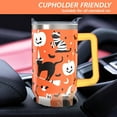 thumbnail image 5 of Halloween Cat 40 Oz Tumbler With Handle and Straw, Cute Black Cats Stainless Steel Double Walled Vacuum Insulated Cup, Spooky Holiday Gifts for Women Men, 5 of 6