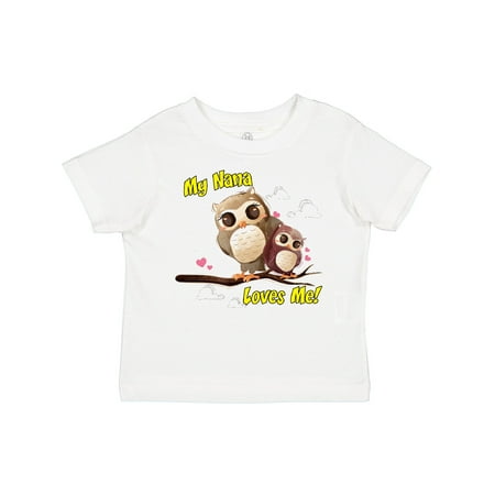 

Inktastic My Nana Loves Me Owl Gift Toddler Boy or Toddler Girl T-Shirt
