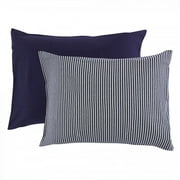 Touched by Nature Baby Boy Organic Cotton Toddler Pillowcase, Navy Heather Gray, One Size