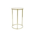 thumbnail image 2 of Pasargad Home Carina Round Side Table, Stainless Steel Frame with Marble Top, 2 of 6