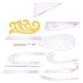 thumbnail image 4 of Sleeve Cage Courbe Règle, 12pcs Règles avec Rouleau Multifonctionnel Modèle Règle Vêtements de Mesure Ensemble Fonctionnalité Polyvalente, 4 of 5