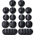 thumbnail image 1 of Cable Clips,16 Pack Black Adhesive Cord Holders, Ideal Cable Cords Management Compatible With Organizing Cable Wires-home, Office, Car, Desk Nightstan, 1 of 4