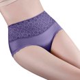 thumbnail image 3 of Ropa Interior Sexy Gibobby dama cintura alta encaje malla morado XL, 3 of 5