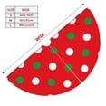 thumbnail image 5 of Kll 30" Christmas Tree Skirt White And Green Polka Dot Xmas Tree Skirts Mat For New Year Xmas Holiday Party Indoor Outdoor Home Decoration, 5 of 9