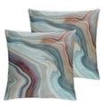 thumbnail image 2 of YANMS Throw Pillow Cover Marble White Gray Pattern Abstract Blue Ink Liquid Decorative Pillow Case Home Decor Square Pillowcase,2 pcs White, 2 of 6