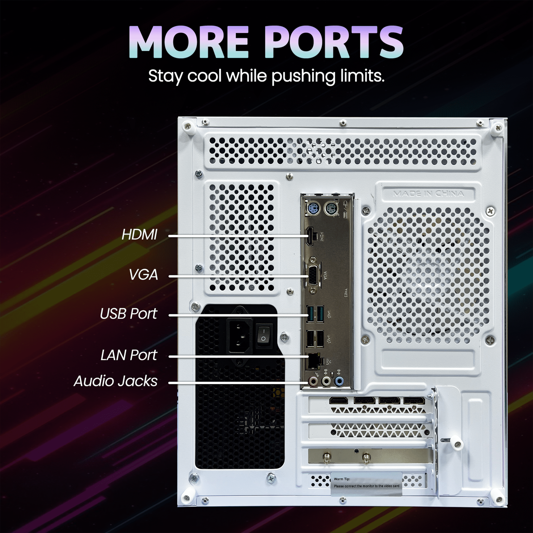 Suevery AMD Ryzen 7 5700X Gaming PC, NVIDIA RTX 4060 8GB, 32GB RAM