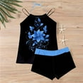 thumbnail image 5 of qucoqpe Womens Two-piece Modest Bathing Suit Summer Fashion Casual Floral Print Tankini Swimsuits with Shorts, 5 of 7
