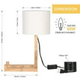 thumbnail image 3 of HAITRAL Wooden Table Lamp Creative Adjustable Stand for Bedrooms, 3 of 3