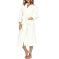 thumbnail image 2 of White Mark Soft Long Sleeve Plush Robe (Women's & Women's Plus), 2 of 4
