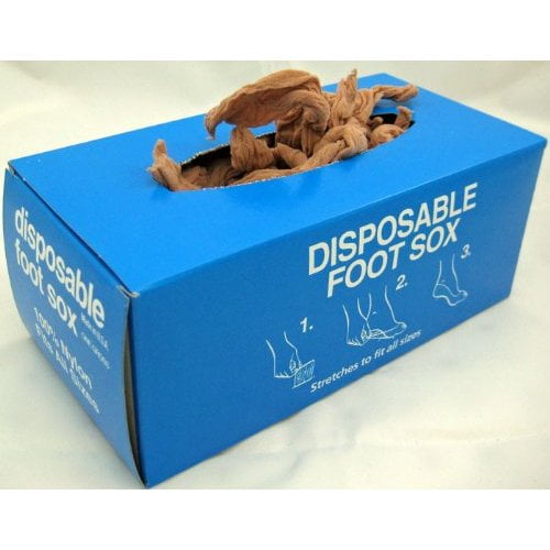 Disposable Foot Socks, DISPOSABLE FOOT SOX, Tan One Gross, 144 pcs
