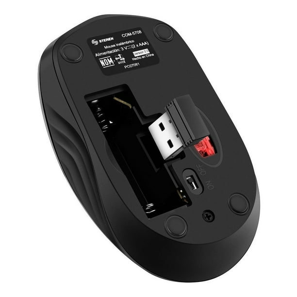 Mouse Inalámbrico Steren COM-5708CNEG Negro 1000 DPI Walmart en