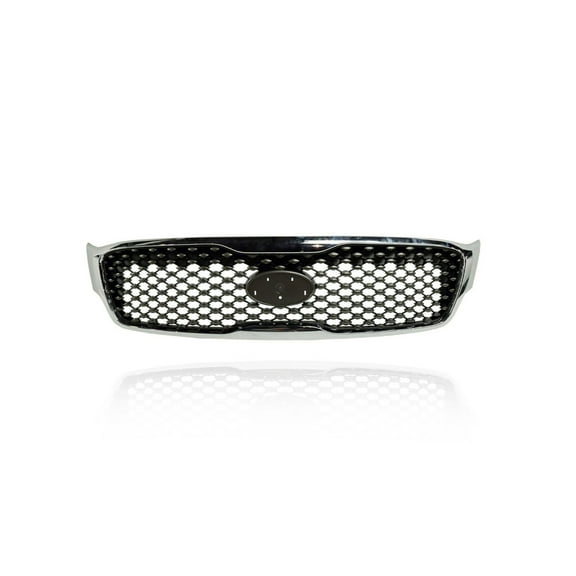 Grille - Compatible/Replacement for '16-18 Kia Sorento AWD SX - Main Upper, Chrome Frame Black Mesh Insert Without Camera Hole - 86380C6010MS5